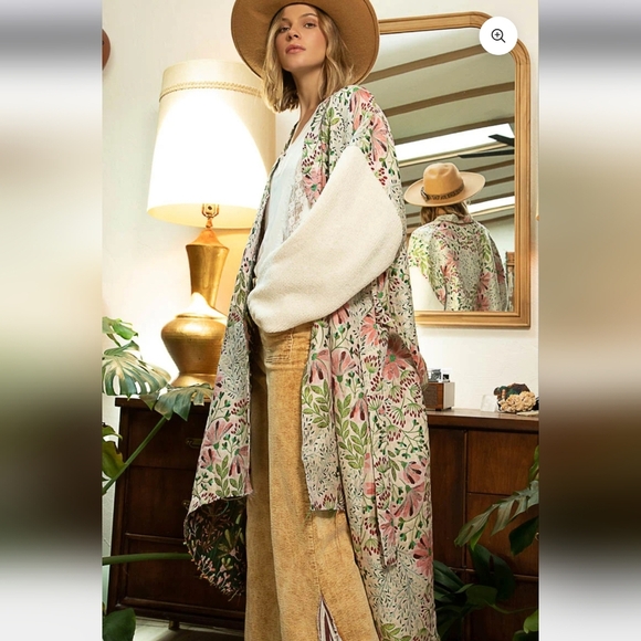 POL Jacquard Long Kimono Robe - Picture 3 of 7